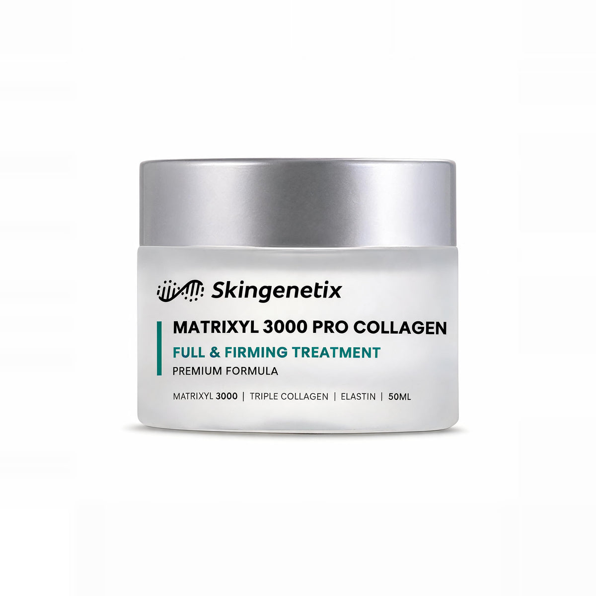 Skingenetix Matrixyl 3000 Pro Collagen Full & Firming cream, 50ml - frosted jar on white