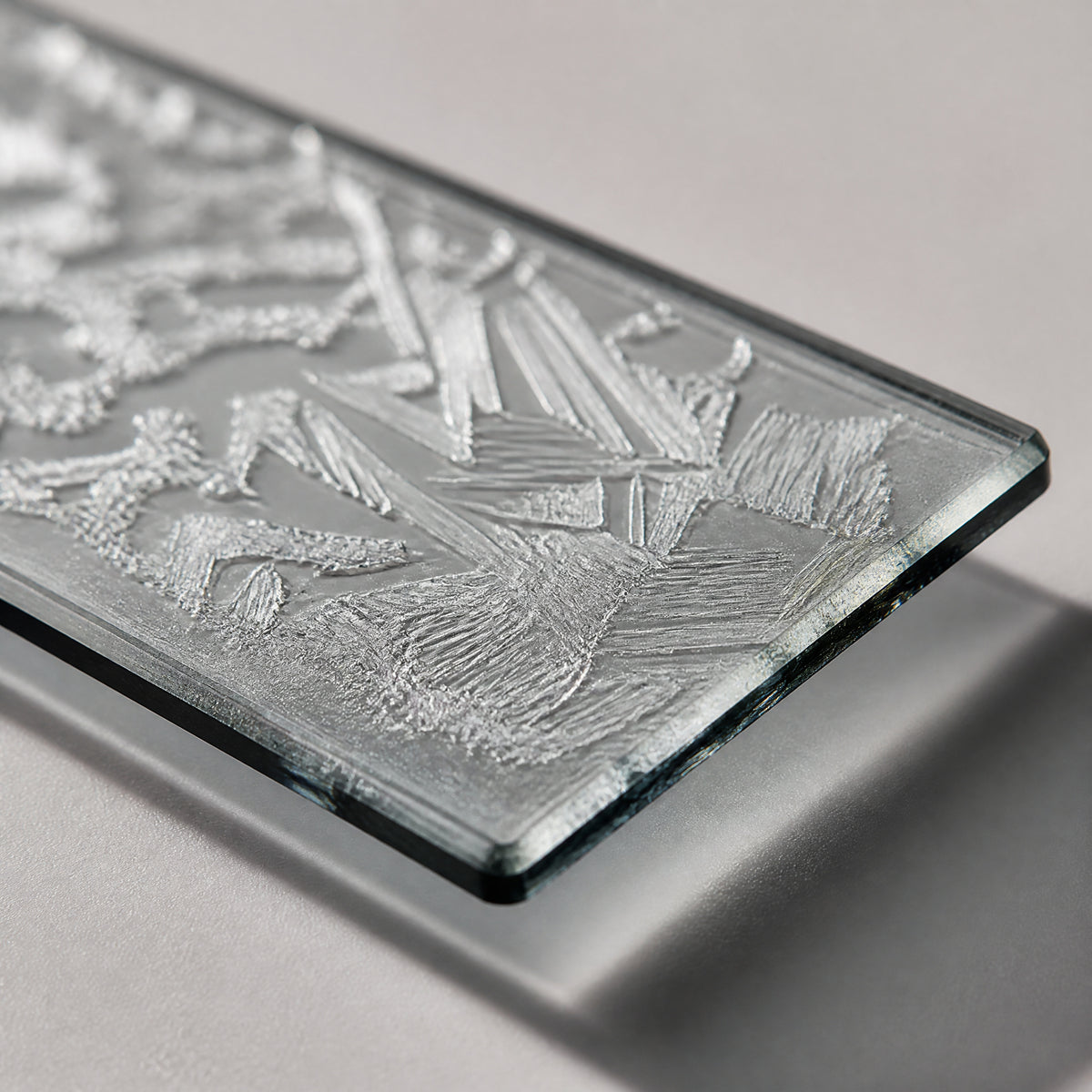 Clear peptide crystals on a glass slide