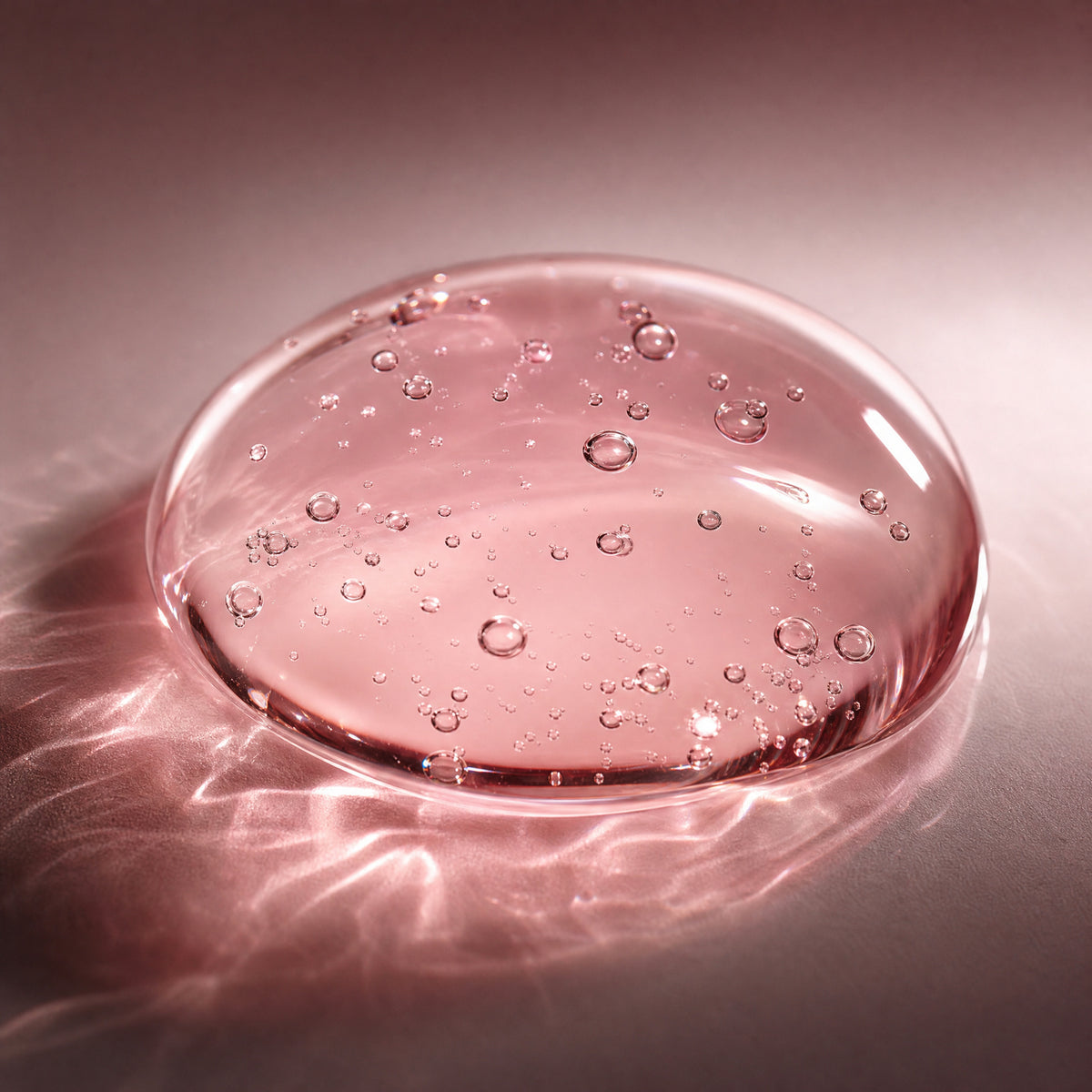 A drop of pink polynucleotide serum